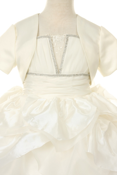 Satin Pick up Dress with Bolero Jacket